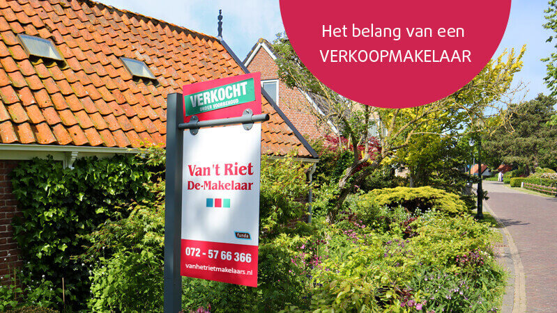 Verkoopbord met Verkocht sticker