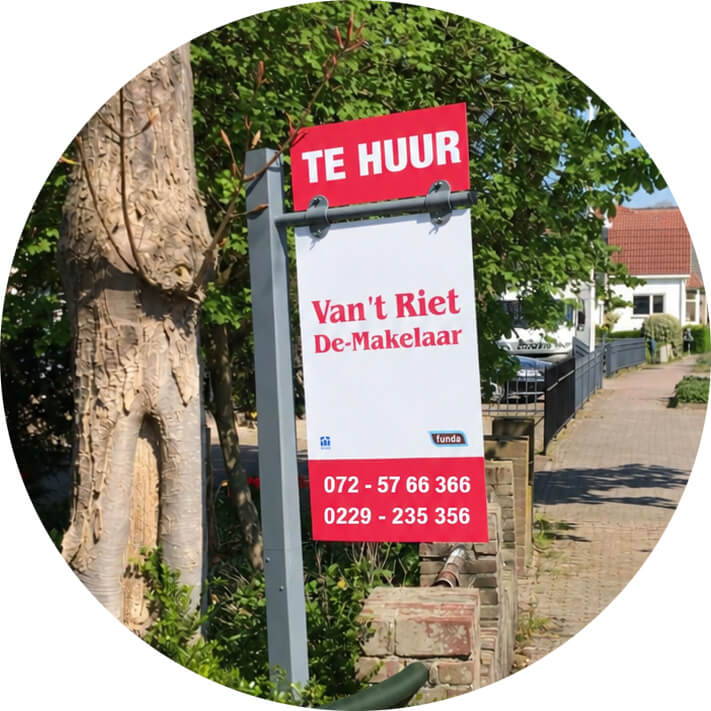 Te huur tuinbord