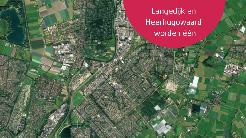 Heerhugowaard en Langedijk fuseren - luchtfoto