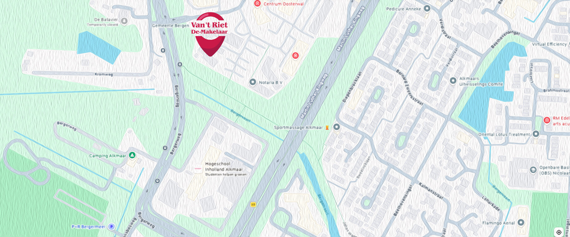 Routekaart Ida Fryepad Alkmaar